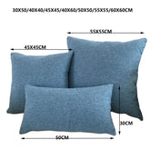 Solid Color Throw Pillow Cover - Cozy Linen Square Pillowcases for Home, Bedroom, Office - Himpall